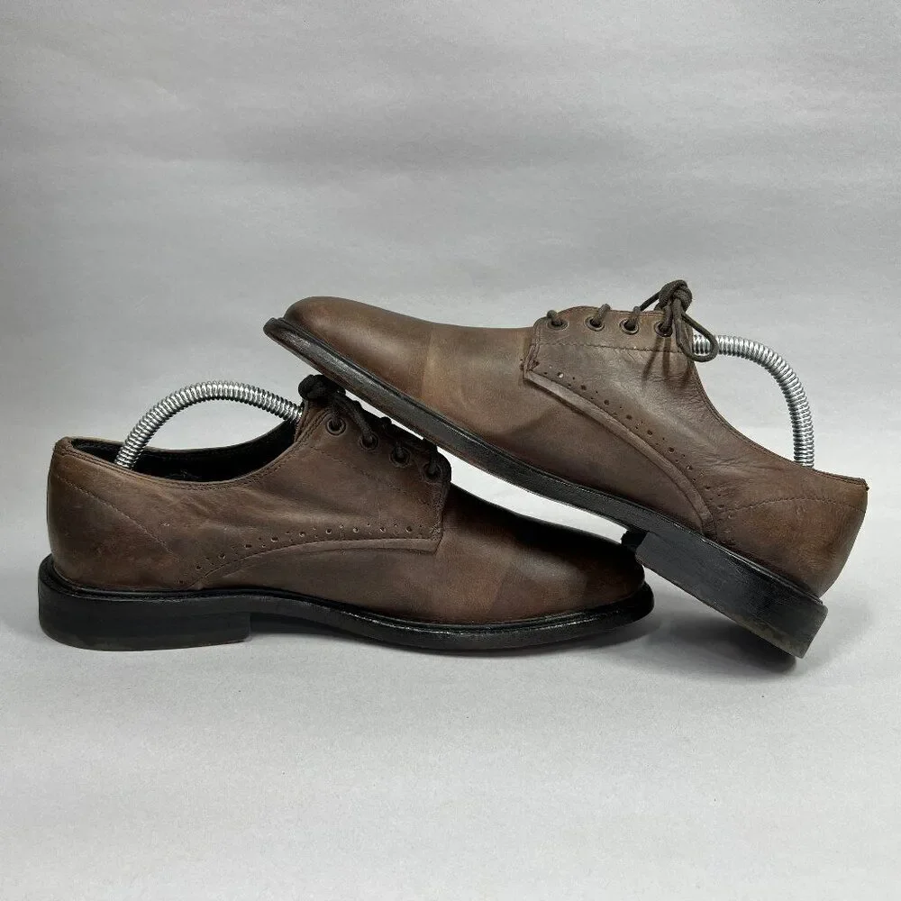 All Saints Men's Size 8 Brown‎ Leather Dress Shoes